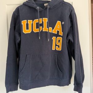 H&M Navy Crewneck Hoodie with Gold UCLA Chest Graphic
